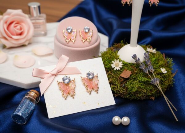Blush Butterfly Earrings