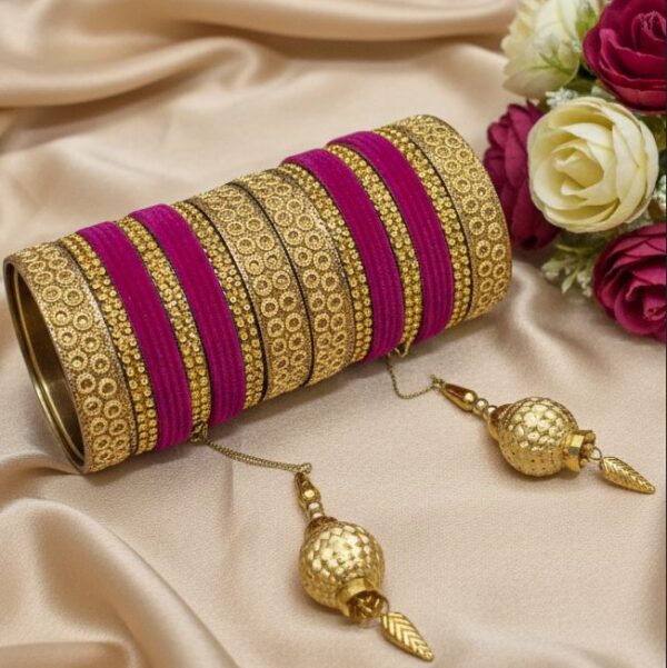 Royal Magenta Bridal Bangle Set
