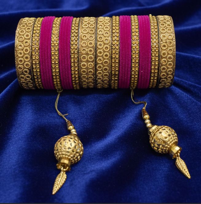 Royal Fuchsia Bridal Bangle Set