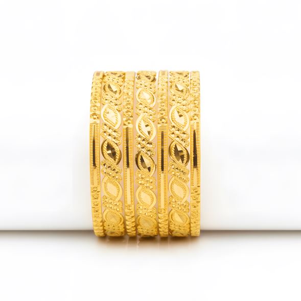 Golden Grace Designer Bangle Set