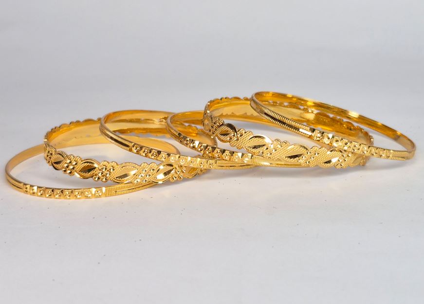 Golden Grace Designer Bangle Set