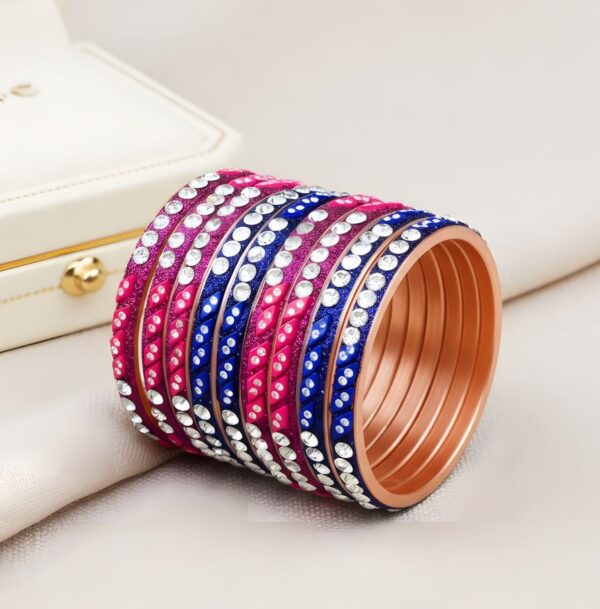 Radiant Fusion Stone Bangle Set