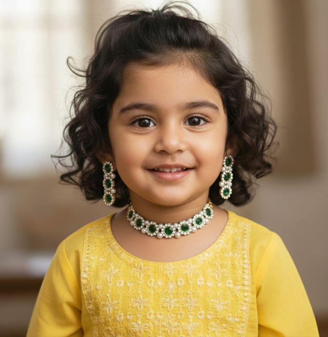 Emerald Pearl Elegance Necklace Set