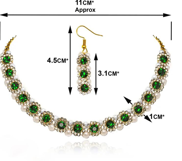 Emerald Pearl Elegance Necklace Set