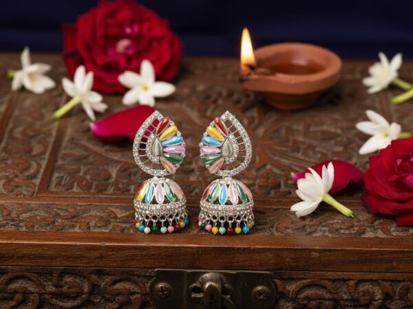 Rainbow Royale Jhumka Earrings