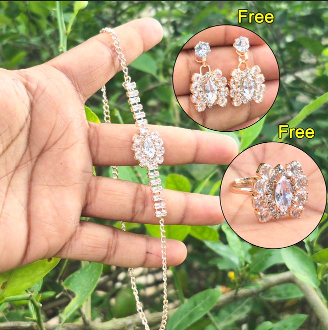 Crystal Bloom Adjustable Bracelet
